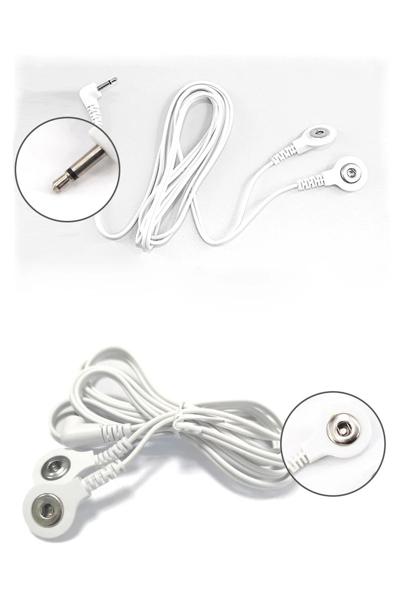 Machine Massager Button Cable Electrode Pads Standard Connection Massage For 2 Way + 4-Way TENS Unit Lead Wires Cables electrode pads electrode lead wires