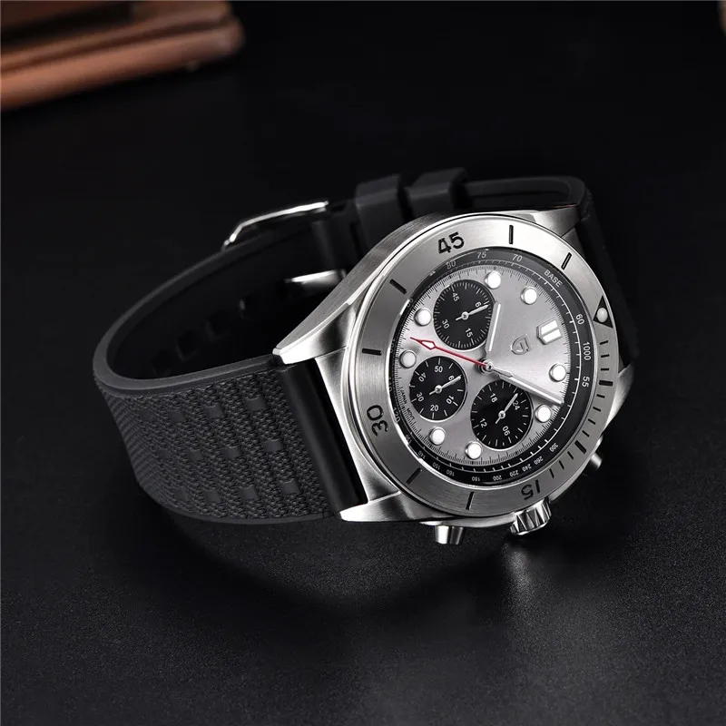 New PAGANI DESIGN Men's Quartz Watches Sapphire Luxury Chronograph Stainless Steel Waterproof Men's Watch Relogio Masculino 1705