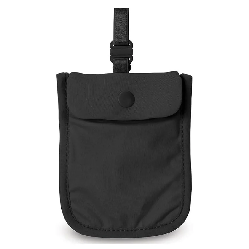Solid Color Anti-Theft RFID-Blocking Bra Wallet with Adjustable Strap