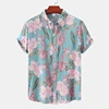 Flowers 3d Printed Shirt For Men's Clothing Colorful Design Pattern Harajuku Shirts Casual Fashion Street Lapel Button Blouse 1