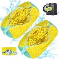 1/2PCS Washing Shoes Bag Padded Net Laundry Shoes Protector Fluffy fibers Polyester Sneaker Washing Friendly Laundry Bag Drying 1