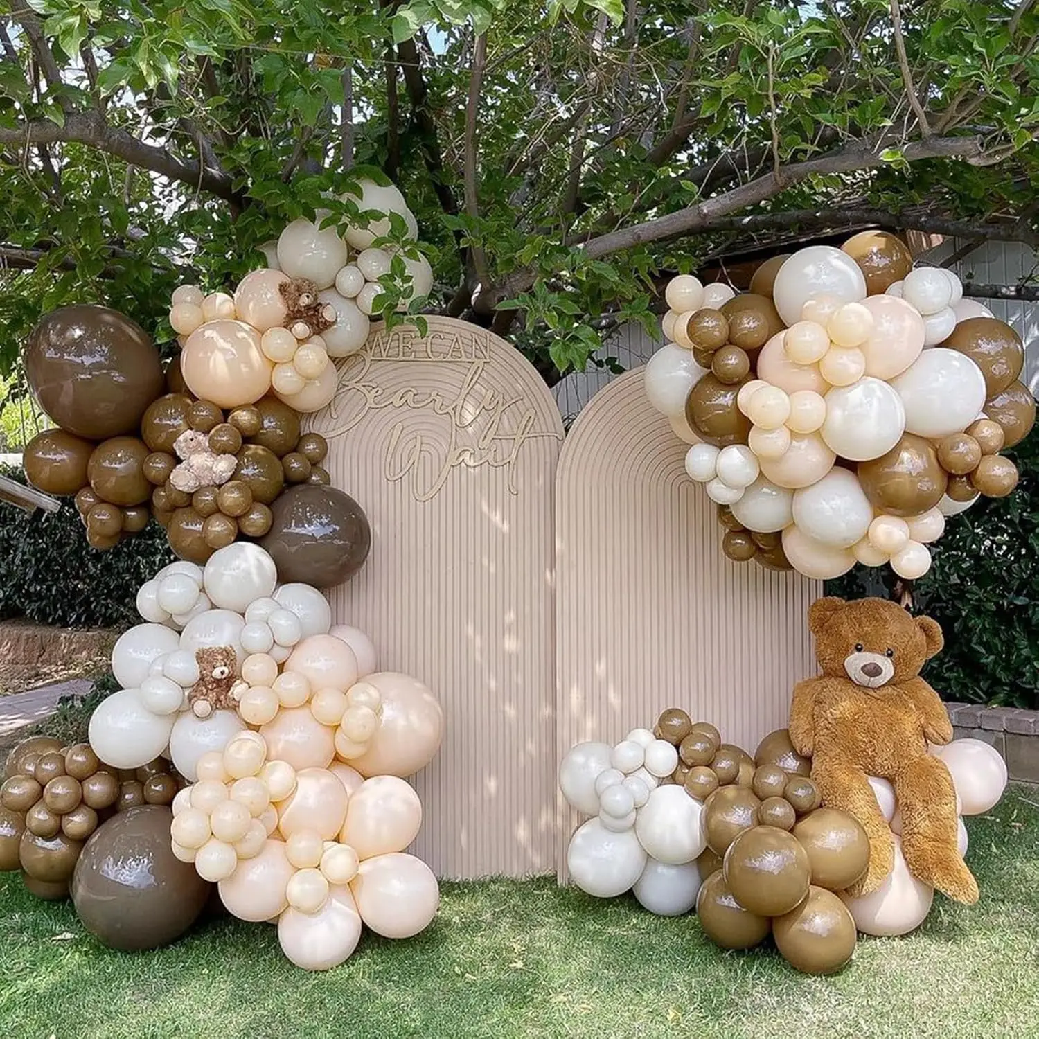 100 Stück dunkelbraune Luftballons Kit 5/10/12/18 Zoll Khaki Kaffee Latex Ballon Girlande Geburtstag Babyparty Hochzeit Party Dekoration – Detail 8