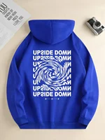 Autumn and Winter Versatile Pattern Printed Casual Hoodies Men's Daily Drawstring Hoodies Long-sleeved Couple Tops S-3XL 1