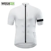 WOSAWE Men Cycling Jersey Short Sleeve Reflective Summer MTB Maillot Shirt Downhill Jersey Pro Team Mountain Bicycle Clothing 1
