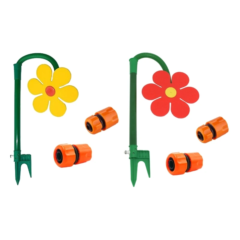 

C63B Outdoor Water Sprinkler Toy for Kids and Toddlers Backyard Spinning Flower