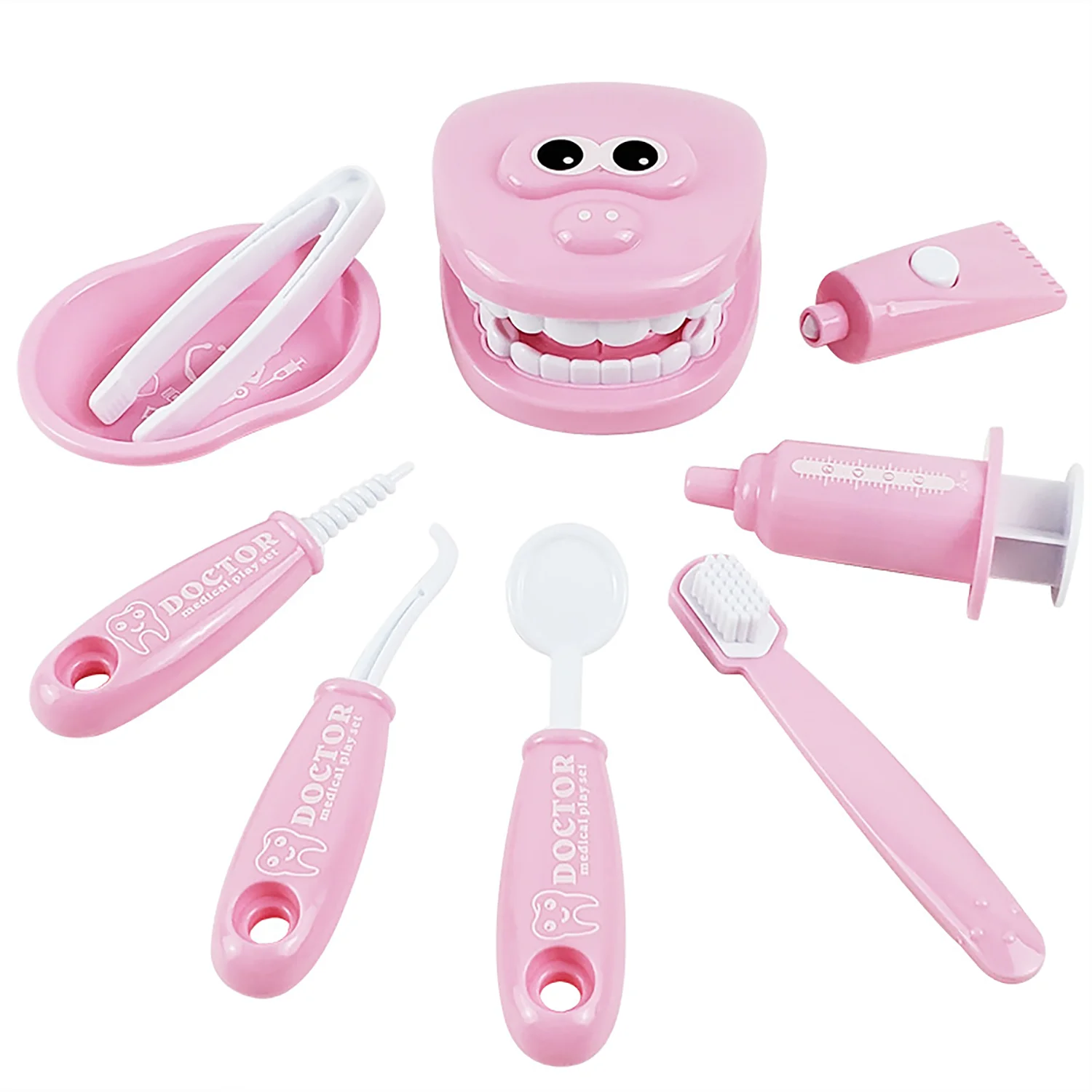 Children's play house dentist set, dentist simulation early education, practicing oral practice brushing teeth model 4