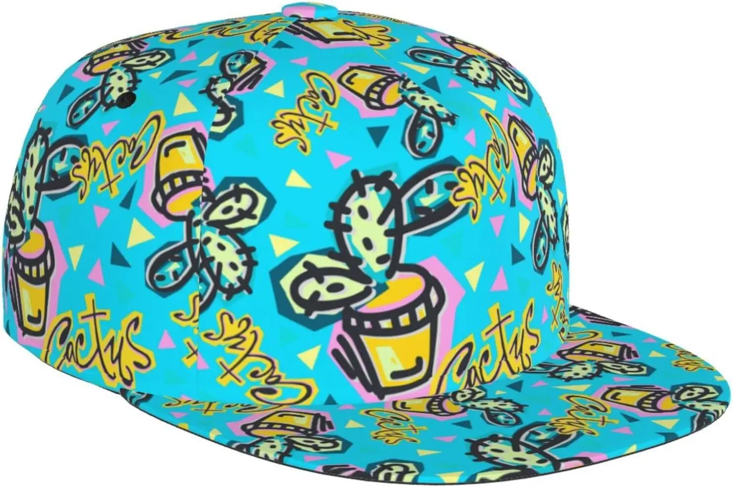 

Doodle Snapback Hat for Women Men Sun Cap Adjustable Hip Hop Cap Baseball Cap Flat Bill Brim Hat Trucker Hat