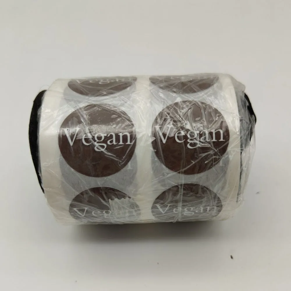 Vegan Food Rotation Stickers1Inch Round Dots Self Adhesive Labels 500Pcs