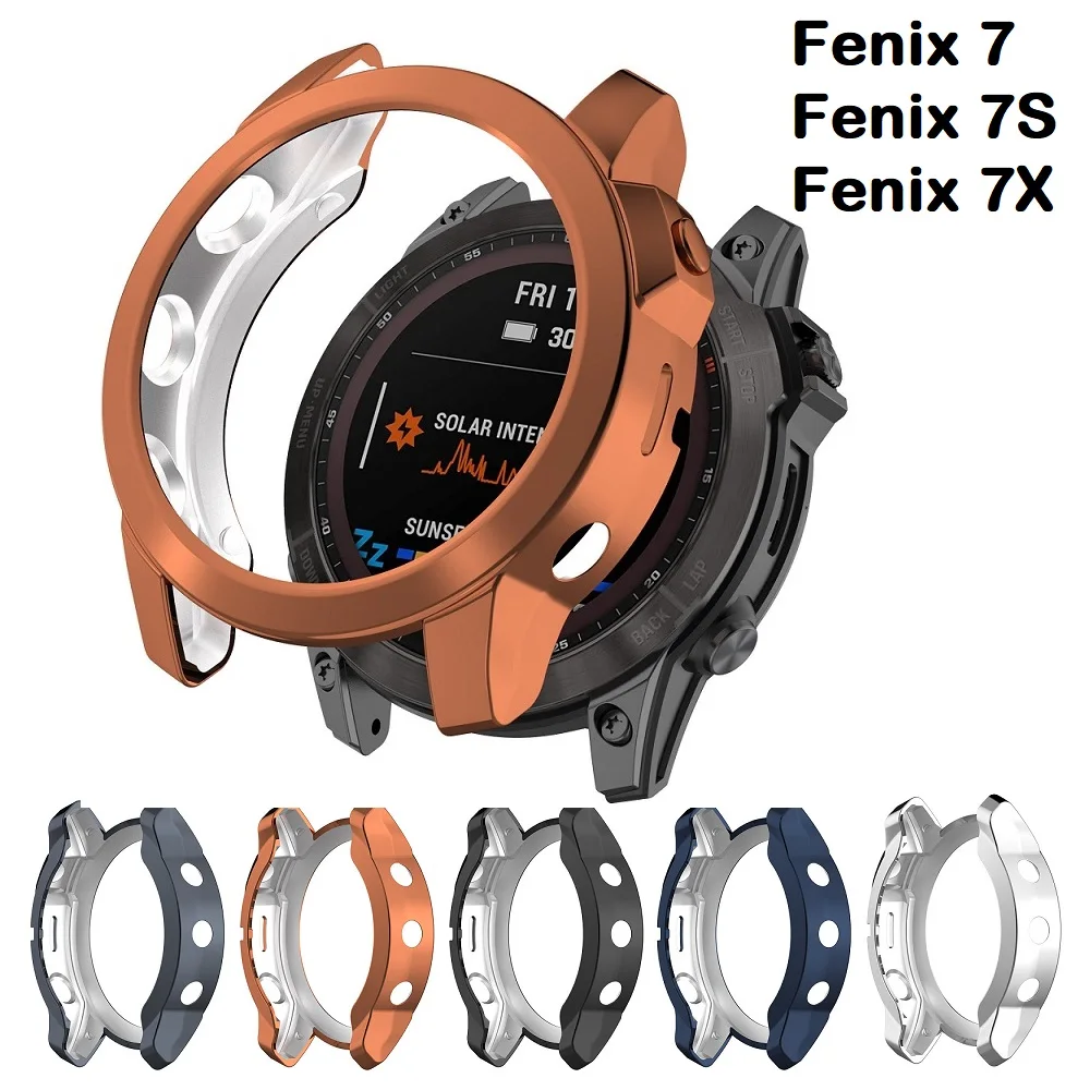 

100PCS Protective Case for Garmin Fenix 7 / 7X / 7S Smartwatch Soft TPU Bumper Shock-Proof Cover Protector Shell