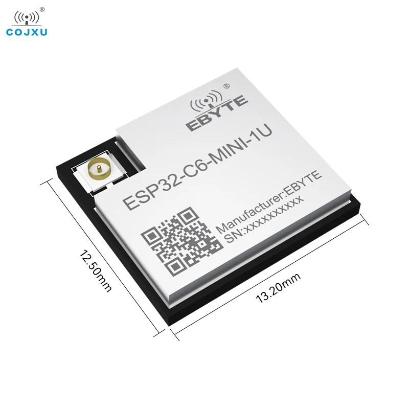 ESP32-C6 블루투스 와이파이 모듈, 2.4GHz, COJXU, ESP32-C6-MINI-1U BLE5.3, WiFi6, 지지대 AT 커맨드, 20dBm, IPE 안테나 SMD 모듈
