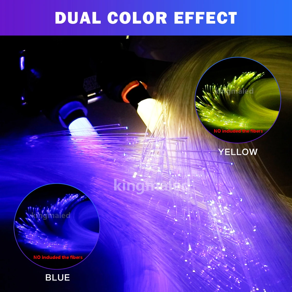 NEW Double Head 50W Twinkle Dual Color APP Music Control Fiber Optic Light for Fiber Optic Cable Starry Ceiling Lighting Device