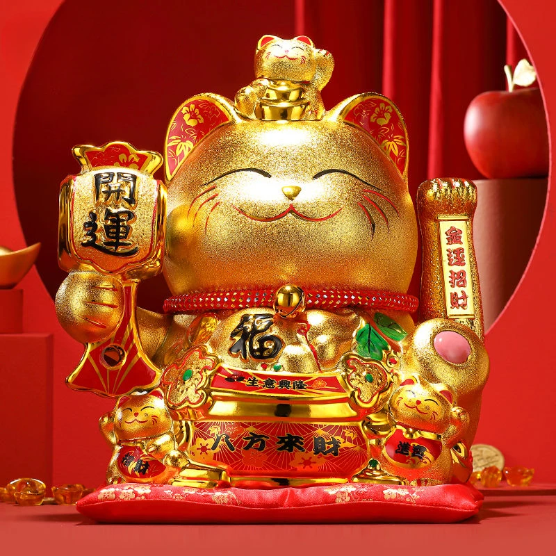 

Ceramic Lucky Cat Decoration, Automatically Beckons, Household Decoration, Business Is Booming, Shop Opening Gifts, New