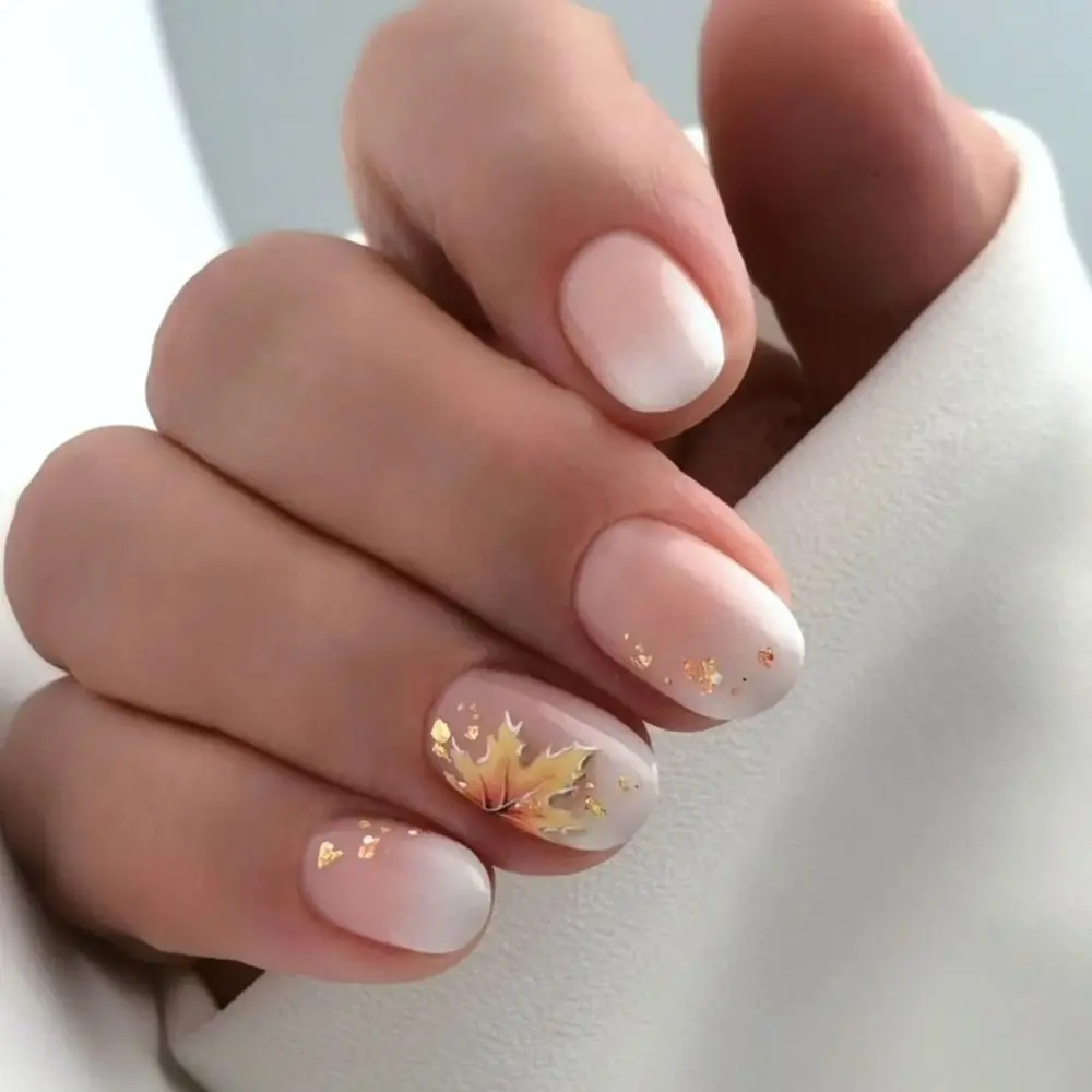 24pcs Glitter Powder Press-On Faux Fingernails