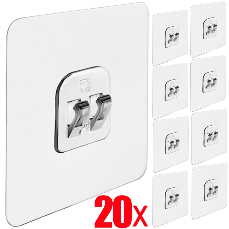 Двусторонние настенные крючки на клейкой основе, без следов