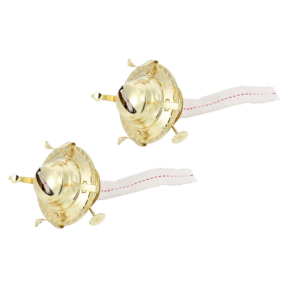 

2 Sets Kerosene Lamp Accessories Wick Burner DIY Oil Holder Vintage Parts Aluminum Alloy Replacement Wicks for