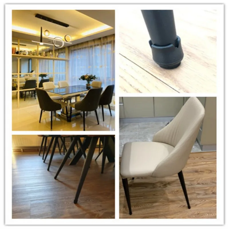 Silicone Chair Leg Caps 16pcs Felt Non-slip Floor Protector for Furniture Desk Rubber Feet Mat Bottom Wood