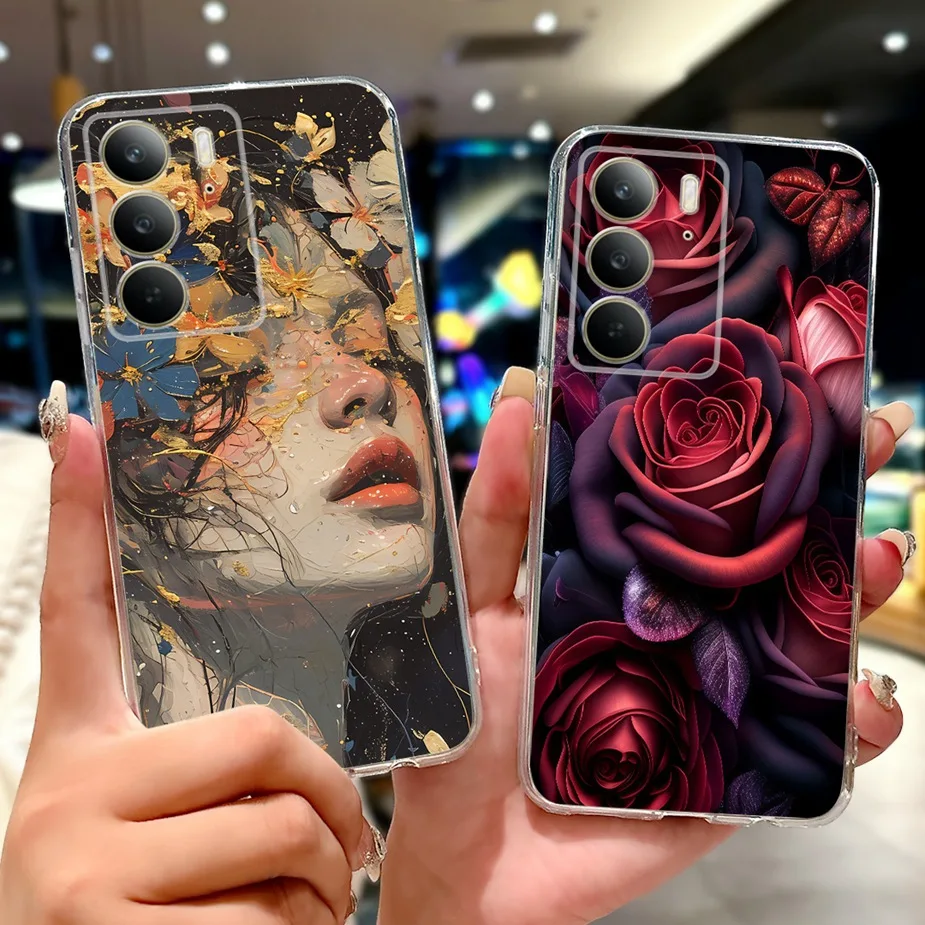 Stylish Painted Soft Silicone Phone Case - Back Cover Bags for Smartphone Protection