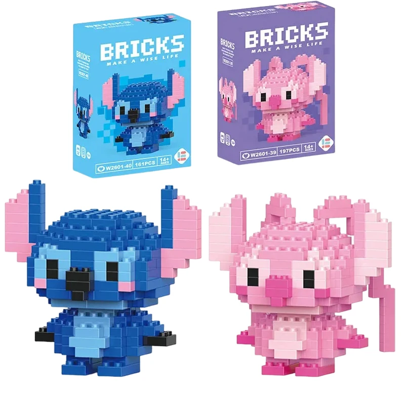 Stitch Disney Toy Building Blocks Lega Disney Blocks Cartoon Character Assembled Model  building block Dolls Toys Children Gifts