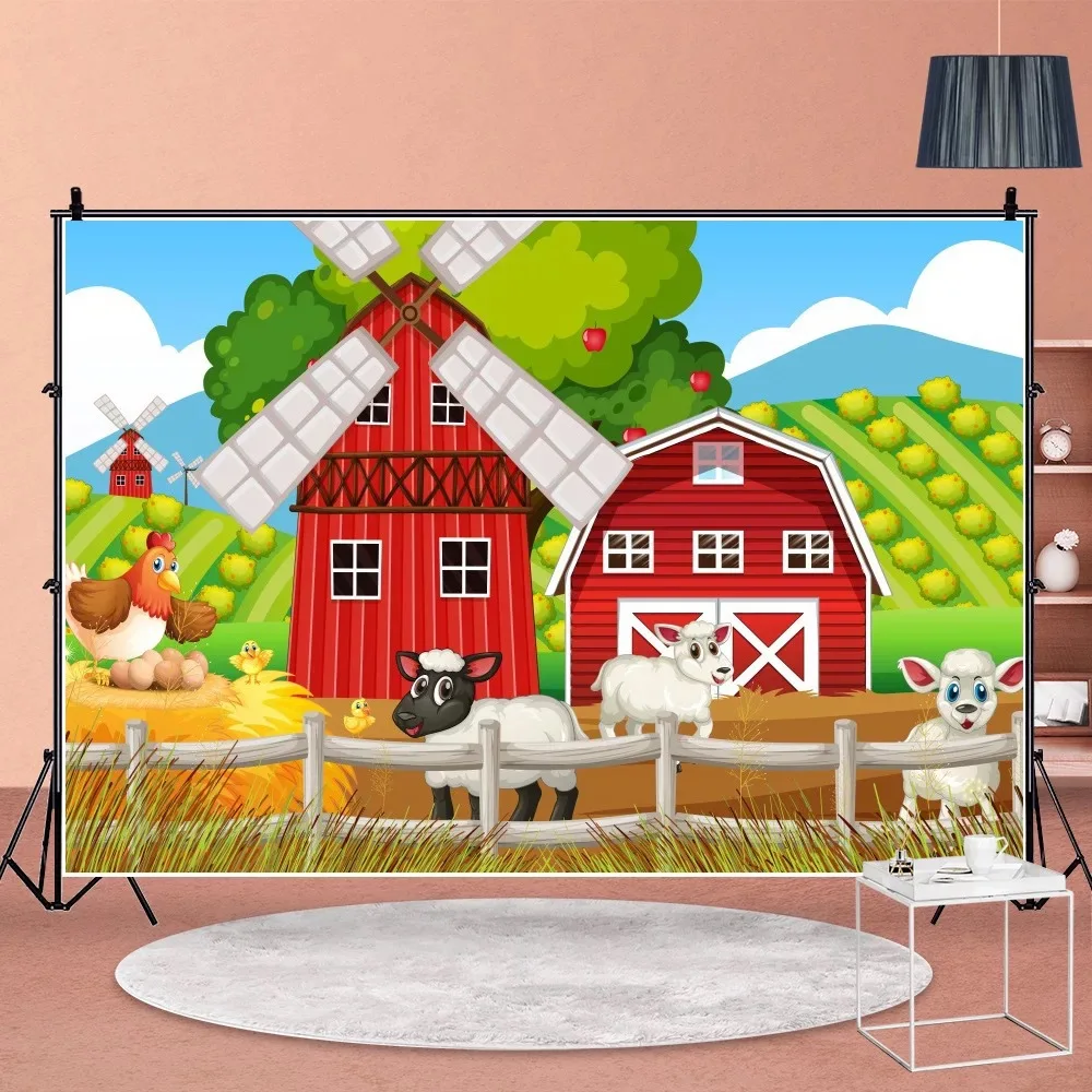 Рисунок 4 - Мультяшные фоны зеленая трава ферма