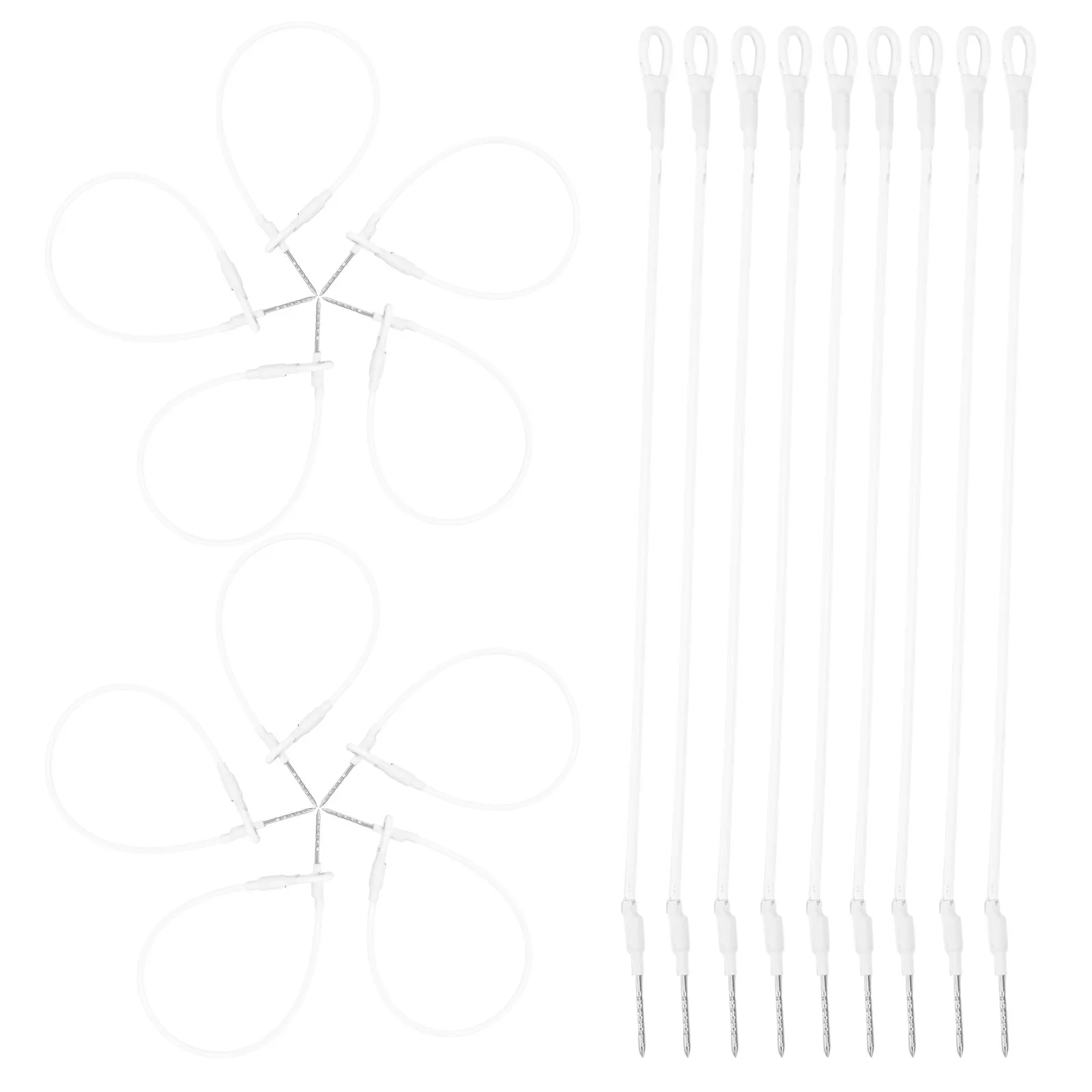 50Pcs 도난 방지 강철 와이어 태그 보호 로프 소매 의류 신발 모자 매장 용품..
