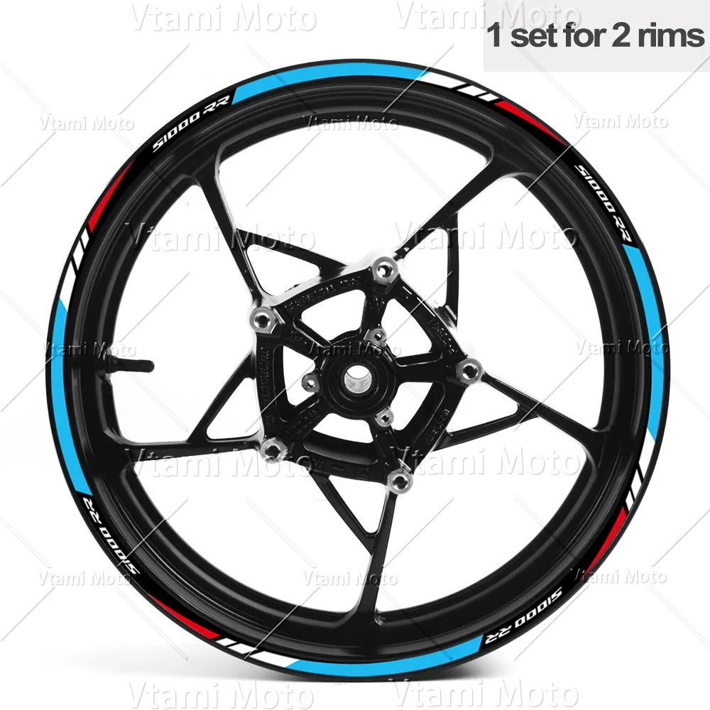 Reflective Waterproof Motorcycle Wheel Stickers Rim Decals