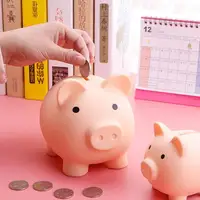 103A for Creative Plastic Cartoon Pig Unbreakable Kids Children Money Coin Saving Jar Storage Box Birthday Gifts To 2