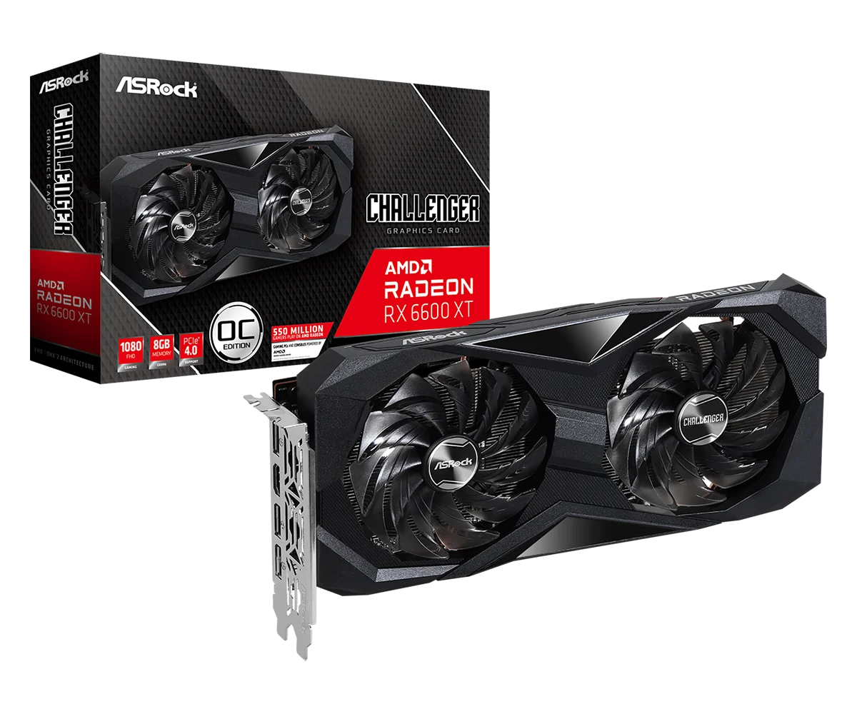 Видеокарта Radeon RX 6600 XT Challenger D 8 Гб OC RX 6600XT GDDR6.