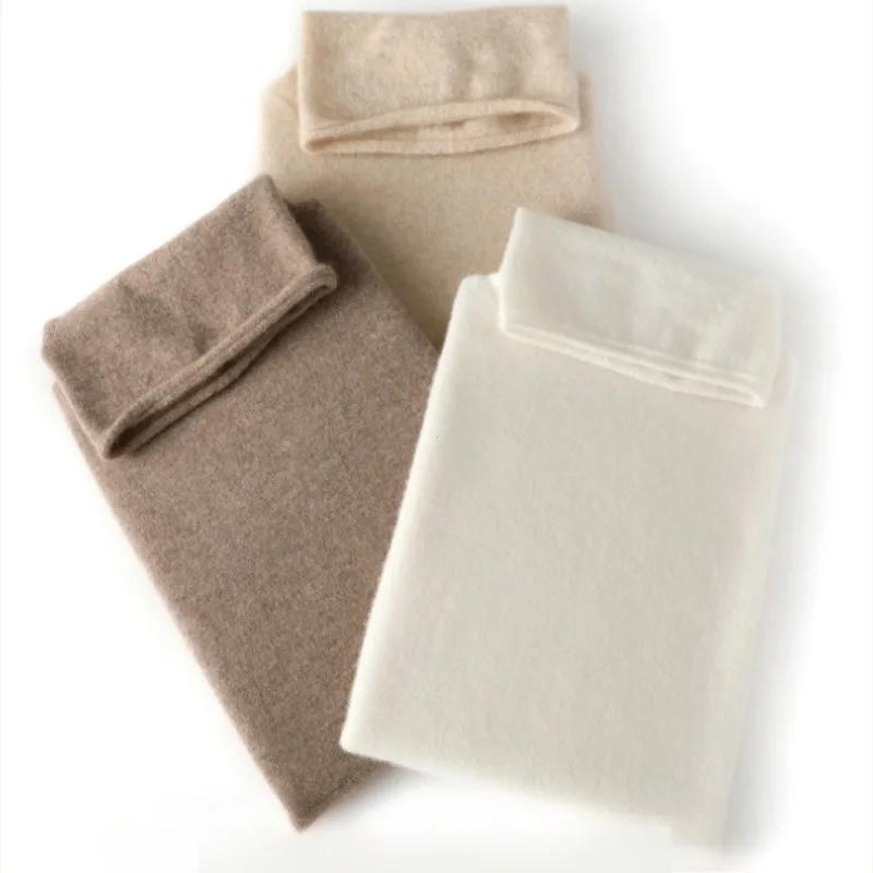 Women 100% Merino Wool Sleeveless Pullovers Turtleneck Sweater Waistcoat Wool Knitwear Spring Autumn Winter Fashion Vest Tops