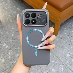 Luxury Magnetic Gold Armor PU Leather Anti - Fall Protection Case for POCO F9 Pro (GRAY)