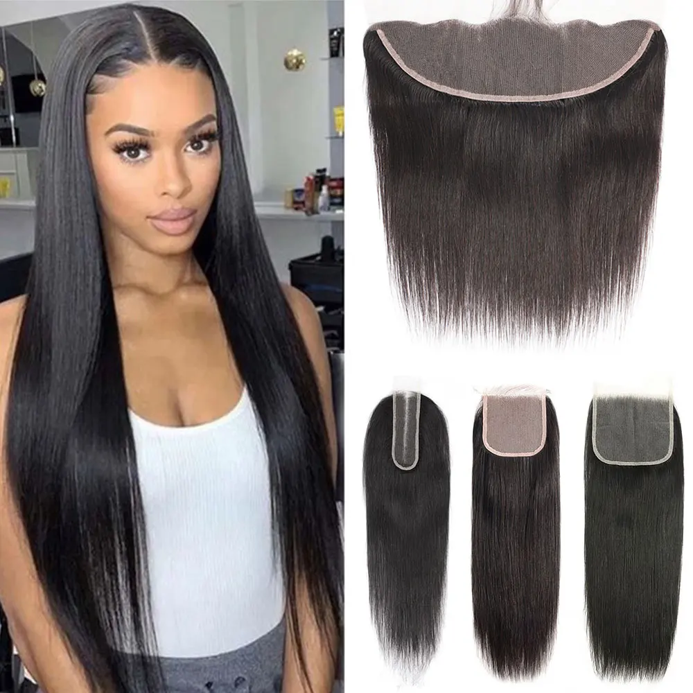 Human Hair Closure Straight 2x6 Lace Closure Preplucked 4x4 5x5 Human Hair Transparent Top 13x4 Lace Frontal, human hair closure,human hair frontal,human hair lace product