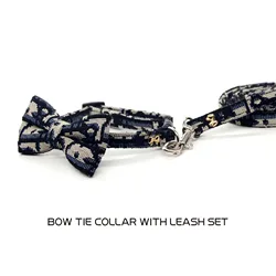 Pet Accessories Collection: Detachable Collar & Leash Set - M (Black)