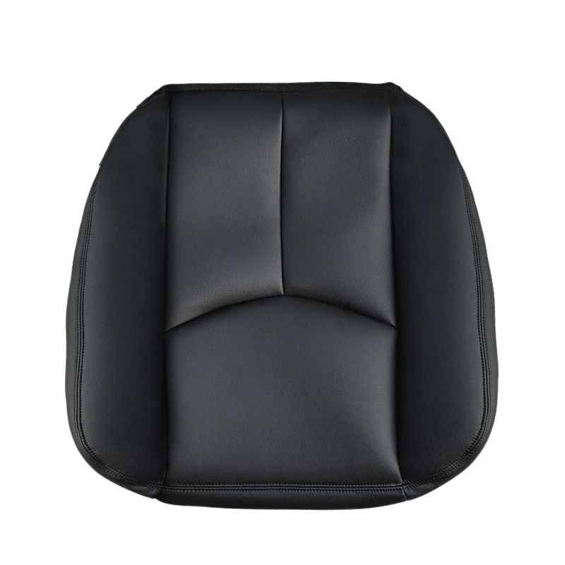 Car Front Driver Side Bottom Seat Cover Black PU Leather Fit for GMC