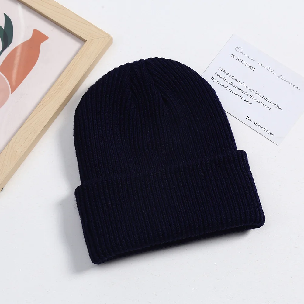 2-8Y Wool Knitted Beanie Kids Boys Winter Warm Turban Hat Children Crochet Knitted Bonnet Gorros Soft  Acrylic Knit Skullcap Hat 4
