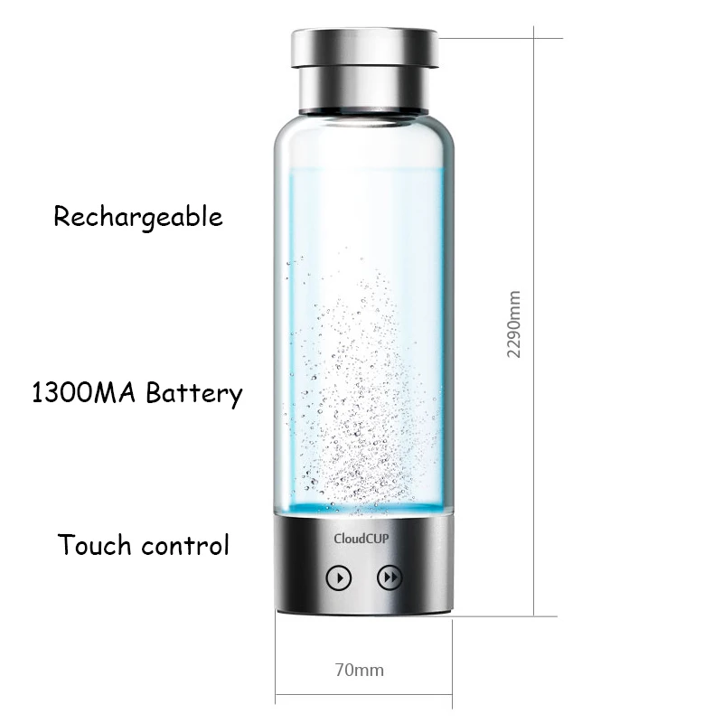 Description Picture 2 of itemJapanese Titanium Quality Hydrogen-Rich Water Cup Ionizer Maker/Generator TWO Modes Super Antioxidants ORP Hydrogen Bottle 480ml