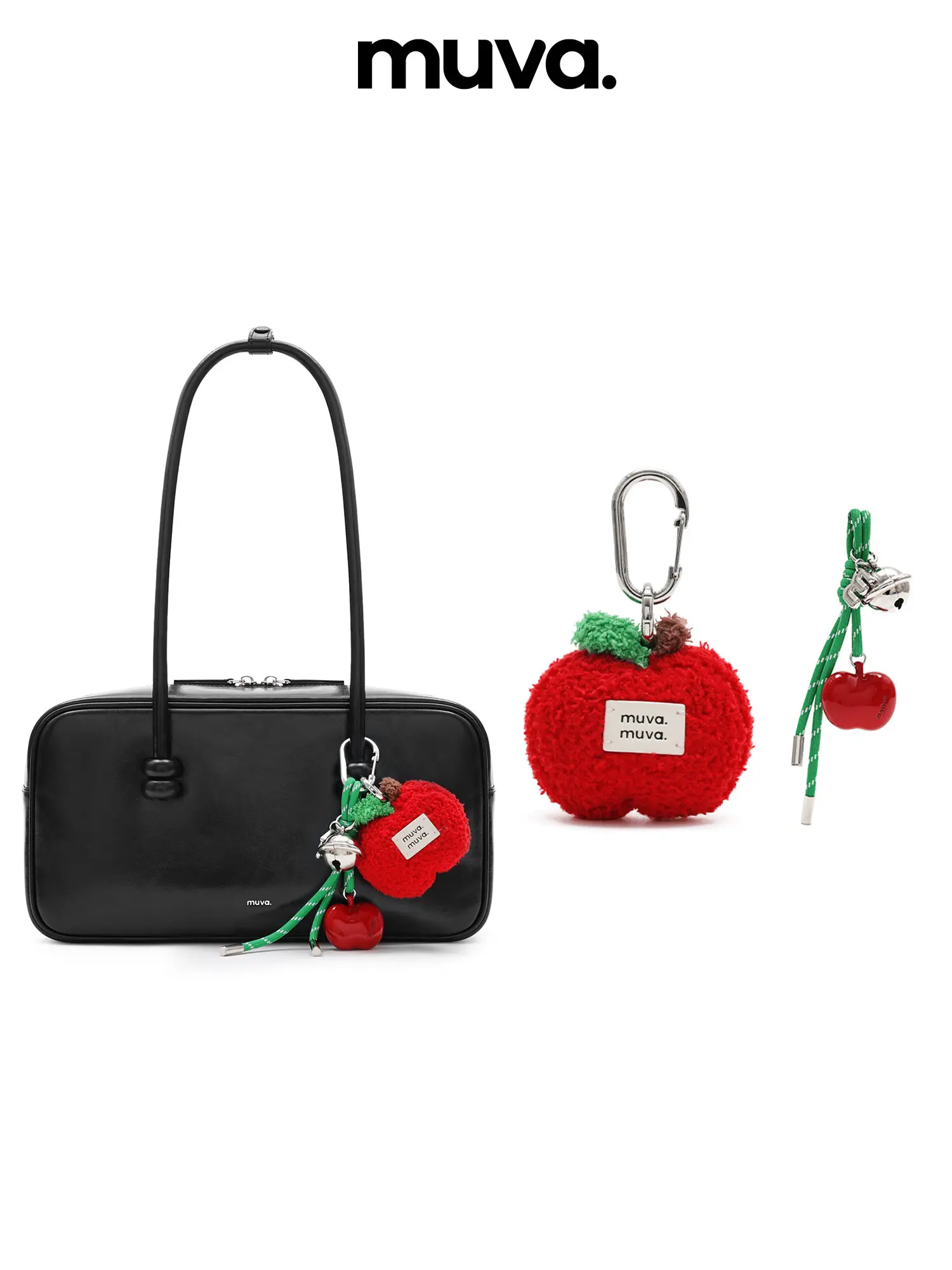 Pom Pom Apple Christmas Ornament