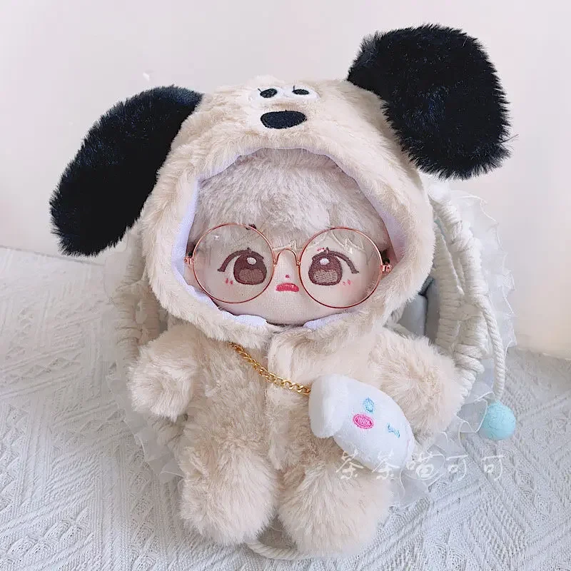 20cm Doll Clothes Shark Hoodies Cartoon Animal Coat Cotton Stuffed Dolls Lovely Outfit Changing Dressing Game Playing House Gift 4