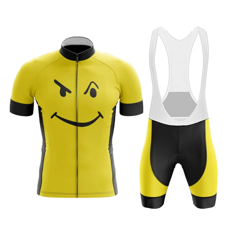 

Funny Style Team 2023 New Summer Cycling Jersey Set Bib Shorts MTB Ropa Ciclismo Breathable Sportswear Men Cycling Clothing Suit