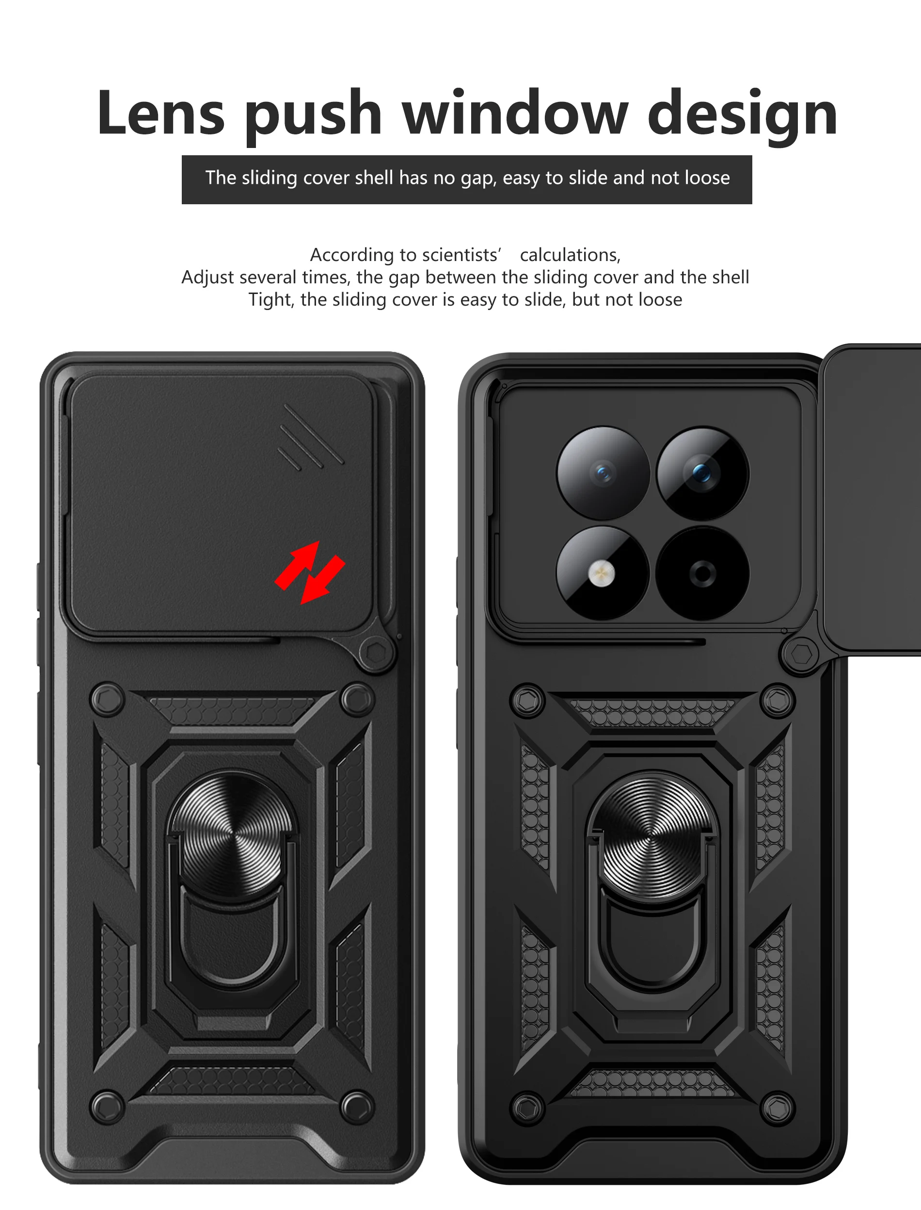 Shockproof Dual Layer Case with Lens Protective Ring