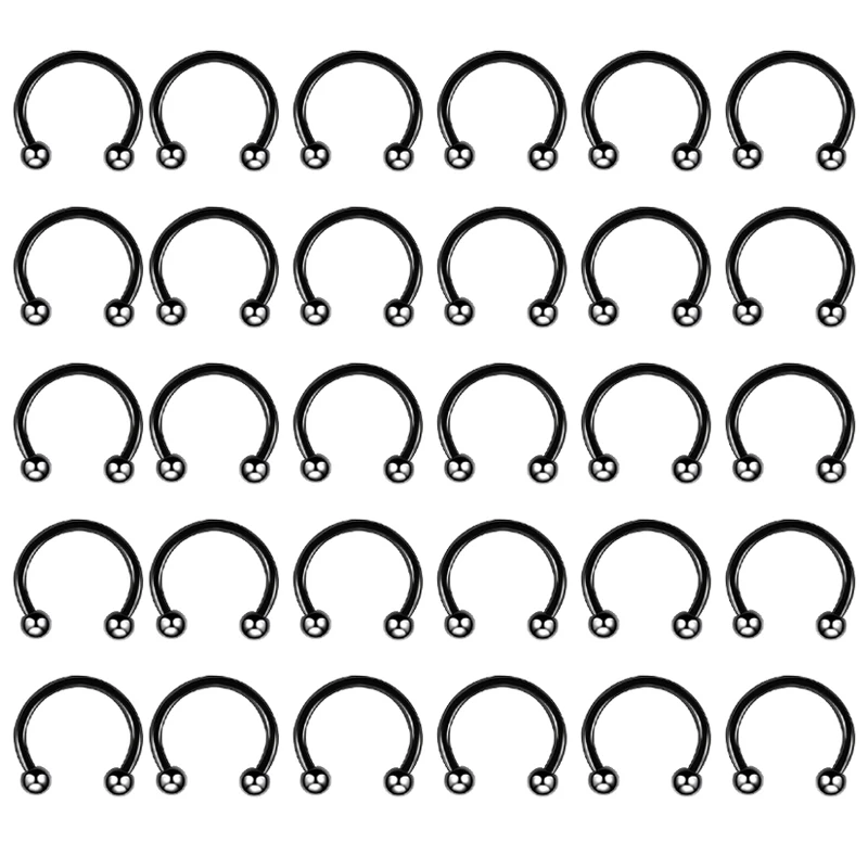30PCS/Lot Surgical Steel Nose Rings Piercing Jewelry nose rings piercing jewelry body piercing earrings metal jewelry body piercing jewelry body jewelry