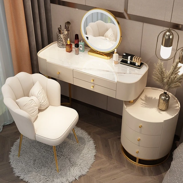 Diseño italiano Madera Dresser con espejo de tocador y cajones Mobiliario  de dormitorio moderno tocador de maquillaje de lujo - China Tocador, tocador