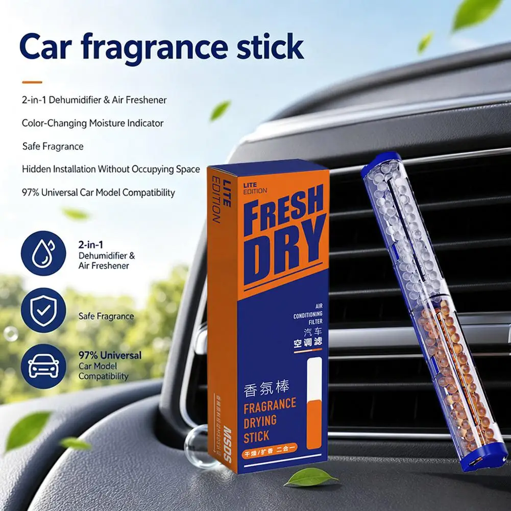Premium Car Air Freshener Stick with Built-In Odor Eliminator