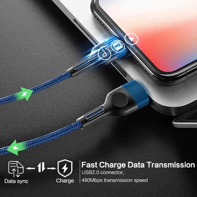 Vumpach-Câble de charge rapide de type C pour téléphone, cordon de chargeur de données pour iPhone 15, Samsung S21, A51, Xiaomi Mi 10, Redmi, Huawei 2