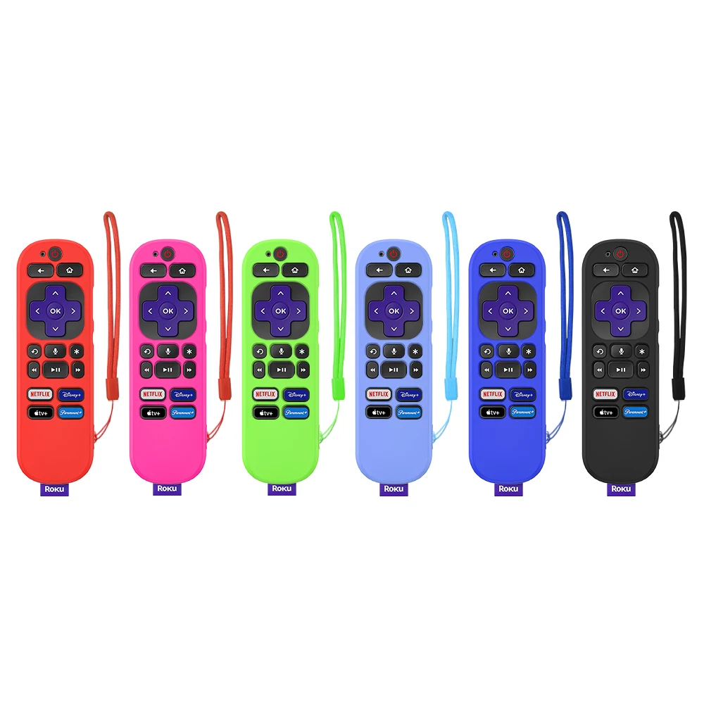 Smart TV Remote Full Wrap Protective Case for Roku Voice Remote (Official) RCA1R -for Roku Players, Audio, TV, Shockproof and Anti-Lost Protective Cover
