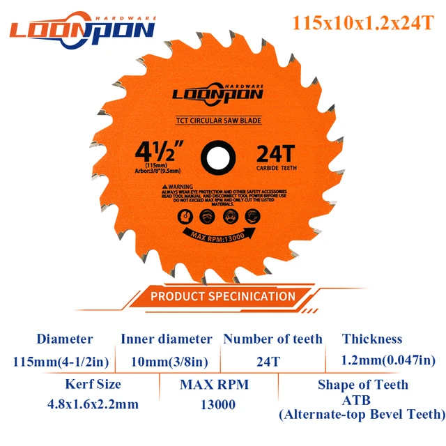 Loonpon – lame de scie circulaire en carbure de tungstène, 115mm, disque  pour la sculpture du bois, TCT - AliExpress