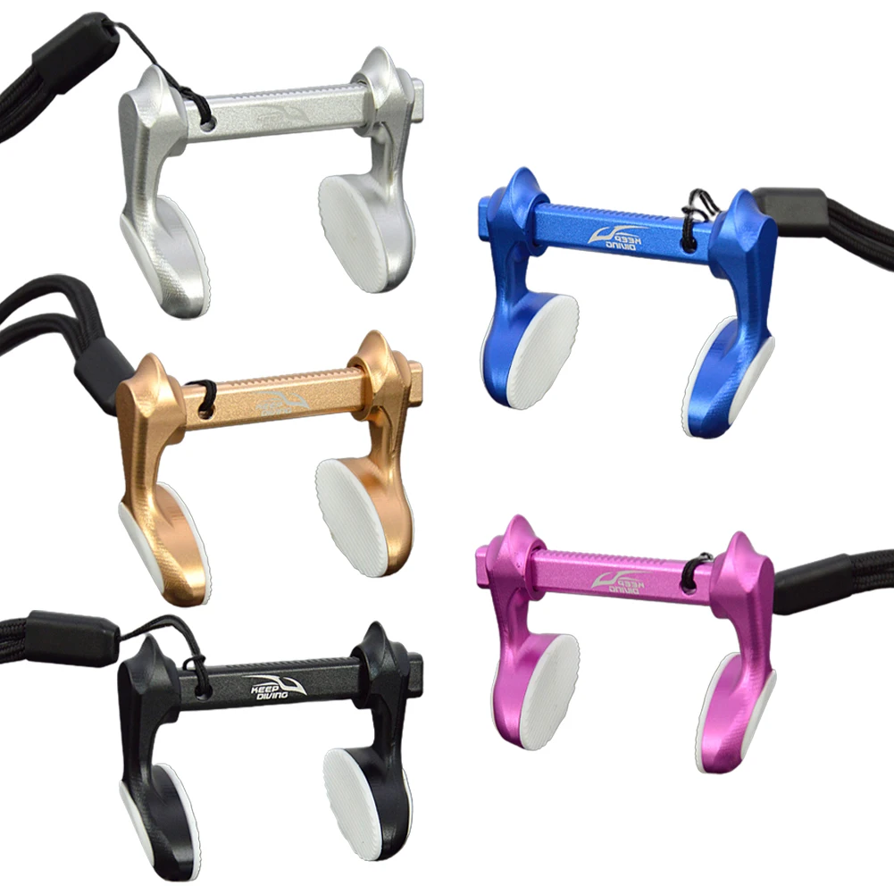 ProfessionalFreeDivingNoseClipWithRopeAluminumAlloyDivingNose