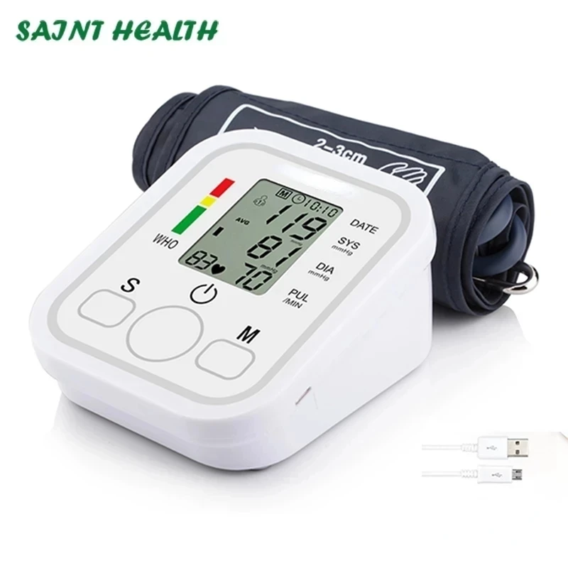 Automatic Digital Lcd Upper Arm Blood Pressure Monitor Heart Beat Rate Pulse Meter Tonometer Sphygmomanometers pulsometer blood pressure monitor blood pressure meter