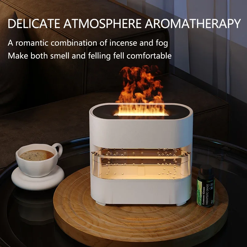 2024 Nuovi Prodotti Rain Cloud Fire Umidificatore Water Drip Novedades Diffusore Di Acqua Piovana Fire Flame Umidificatore Diffusore Di Aromi Decor