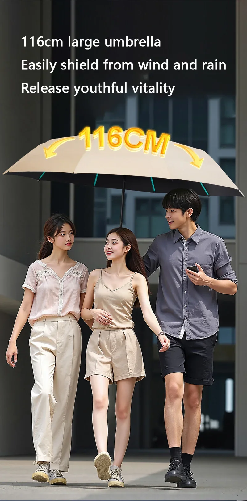 Xiaomi Umbrella Fully Automatic Windproof Umbrella Rain Shine Double Large Folding Sun UV Protection Anti-Rebound Umbrellas 6