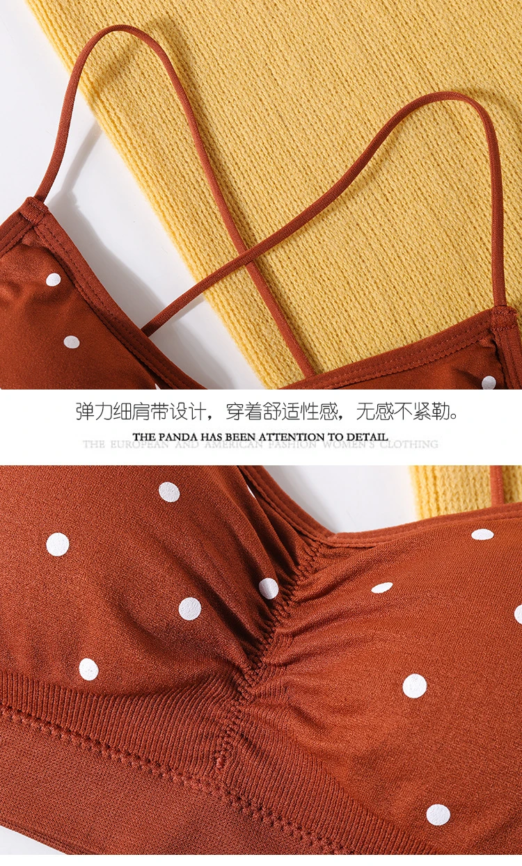 Women's Bra Push Up Bra Sports Bra For Women Seamless Sexy Lingerie Female Polka Dot Soft Fashion Underwear Women's Tube Top