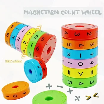 New Education Mathematics Numerals Cylinder Learning Math Abacus Toy Kindergarten Primary School Kid Colorful Ring 1